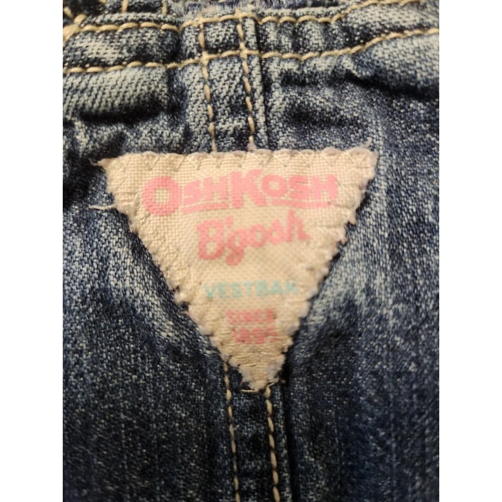 OshKosh‎ B'Gosh Overalls Toddler Girl Size 2T Denim Vestbak Shortalls One Piece